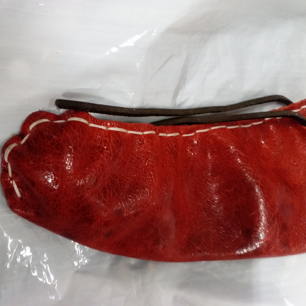 Elegant Red Leather Clutch